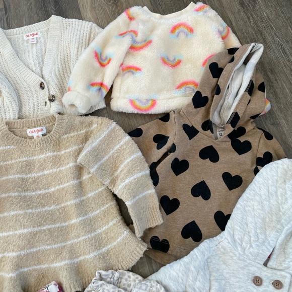 12 Month Lot of 10 Sweatshirts, Sweatpants, and Sweaters - Picture 3 of 5